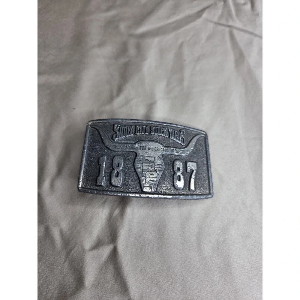 Vintage Sioux City Stock Yards 1887 Belt Buckle